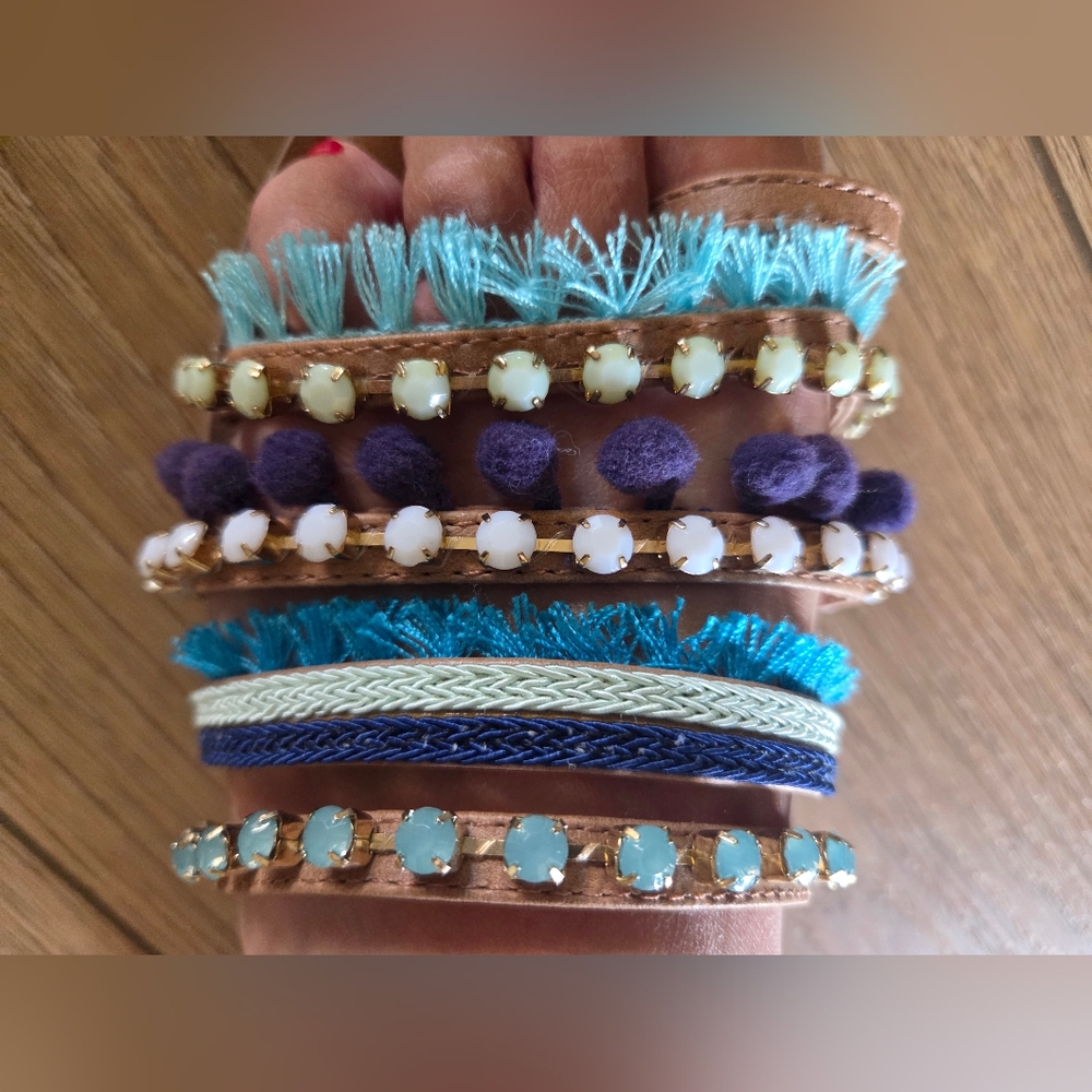 Candie's Sandals with Blue and Turquoise Accents - Picture 6 of 6
